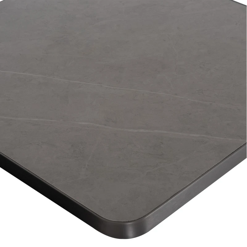 ΕΠΙΦΑΝΕΙΑ ΤΡΑΠΕΖΙΟΥ SINTERED STONE HM6654.05 GREY MARBLE--ΠΛΑΙΣΙΟ ALU ΓΚΡΙ 70x70εκ.