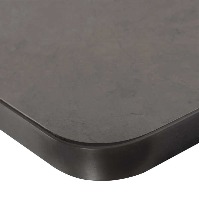 ΕΠΙΦΑΝΕΙΑ ΤΡΑΠΕΖΙΟΥ SINTERED STONE HM6654.05 GREY MARBLE--ΠΛΑΙΣΙΟ ALU ΓΚΡΙ 70x70εκ.