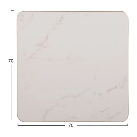 ΕΠΙΦΑΝΕΙΑ ΤΡΑΠΕΖΙΟΥ SINTERED STONE HM6654.12 WHITE MARBLE--ΠΛΑΙΣΙΟ ALU ΧΡΥΣΟ 70x70εκ.