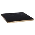 ΕΠΙΦΑΝΕΙΑ ΤΡΑΠΕΖΙΟΥ SINTERED STONE HM6654.13 BLACK MARBLE--ΠΛΑΙΣΙΟ ALU ΧΡΥΣΟ 70x70εκ.