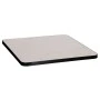 ΕΠΙΦΑΝΕΙΑ ΤΡΑΠΕΖΙΟΥ SINTERED STONE HM6655.02 WHITE MARBLE--ΠΛΑΙΣΙΟ ALU ΜΑΥΡΟ 80x80εκ.