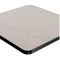 ΕΠΙΦΑΝΕΙΑ ΤΡΑΠΕΖΙΟΥ SINTERED STONE HM6655.02 WHITE MARBLE--ΠΛΑΙΣΙΟ ALU ΜΑΥΡΟ 80x80εκ.