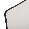 ΕΠΙΦΑΝΕΙΑ ΤΡΑΠΕΖΙΟΥ SINTERED STONE HM6655.02 WHITE MARBLE--ΠΛΑΙΣΙΟ ALU ΜΑΥΡΟ 80x80εκ.
