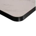 ΕΠΙΦΑΝΕΙΑ ΤΡΑΠΕΖΙΟΥ SINTERED STONE HM6655.02 WHITE MARBLE--ΠΛΑΙΣΙΟ ALU ΜΑΥΡΟ 80x80εκ.