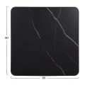 ΕΠΙΦΑΝΕΙΑ ΤΡΑΠΕΖΙΟΥ SINTERED STONE HM6655.03 BLACK MARBLE--ΠΛΑΙΣΙΟ ALU ΜΑΥΡΟ 80x80εκ.