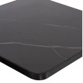 ΕΠΙΦΑΝΕΙΑ ΤΡΑΠΕΖΙΟΥ SINTERED STONE HM6655.03 BLACK MARBLE--ΠΛΑΙΣΙΟ ALU ΜΑΥΡΟ 80x80εκ.