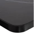 ΕΠΙΦΑΝΕΙΑ ΤΡΑΠΕΖΙΟΥ SINTERED STONE HM6655.03 BLACK MARBLE--ΠΛΑΙΣΙΟ ALU ΜΑΥΡΟ 80x80εκ.