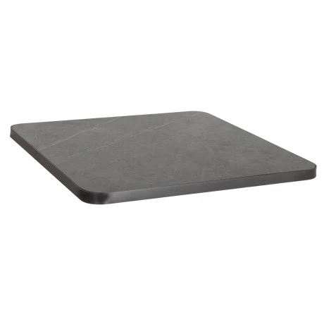 ΕΠΙΦΑΝΕΙΑ ΤΡΑΠΕΖΙΟΥ SINTERED STONE HM6655.05 GREY MARBLE--ΠΛΑΙΣΙΟ ALU ΓΚΡΙ 80x80εκ.