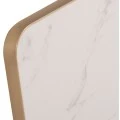 ΕΠΙΦΑΝΕΙΑ ΤΡΑΠΕΖΙΟΥ SINTERED STONE HM6655.12 WHITE MARBLE--ΠΛΑΙΣΙΟ ALU ΧΡΥΣΟ 80x80εκ.