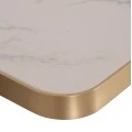 ΕΠΙΦΑΝΕΙΑ ΤΡΑΠΕΖΙΟΥ SINTERED STONE HM6655.12 WHITE MARBLE--ΠΛΑΙΣΙΟ ALU ΧΡΥΣΟ 80x80εκ.