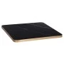 ΕΠΙΦΑΝΕΙΑ ΤΡΑΠΕΖΙΟΥ SINTERED STONE HM6655.13 BLACK MARBLE--ΠΛΑΙΣΙΟ ALU ΧΡΥΣΟ 80x80εκ.
