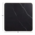 ΕΠΙΦΑΝΕΙΑ ΤΡΑΠΕΖΙΟΥ SINTERED STONE HM6655.13 BLACK MARBLE--ΠΛΑΙΣΙΟ ALU ΧΡΥΣΟ 80x80εκ.