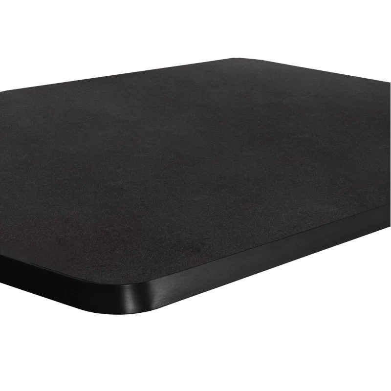 ΕΠΙΦΑΝΕΙΑ ΤΡΑΠΕΖΙΟΥ SINTERED STONE HM6656.01 ΜΑΥΡΗ ΜΕ ΠΛΑΙΣΙΟ ALU ΜΑΥΡΟ 120x80εκ.