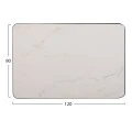 ΕΠΙΦΑΝΕΙΑ ΤΡΑΠΕΖΙΟΥ SINTERED STONE HM6656.02 WHITE MARBLE-ΠΛΑΙΣΙΟ ALU ΜΑΥΡΟ 120x80εκ.