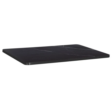 ΕΠΙΦΑΝΕΙΑ ΤΡΑΠΕΖΙΟΥ SINTERED STONE HM6656.03 BLACK MARBLE-ΠΛΑΙΣΙΟ ALU ΜΑΥΡΟ 120x80εκ.