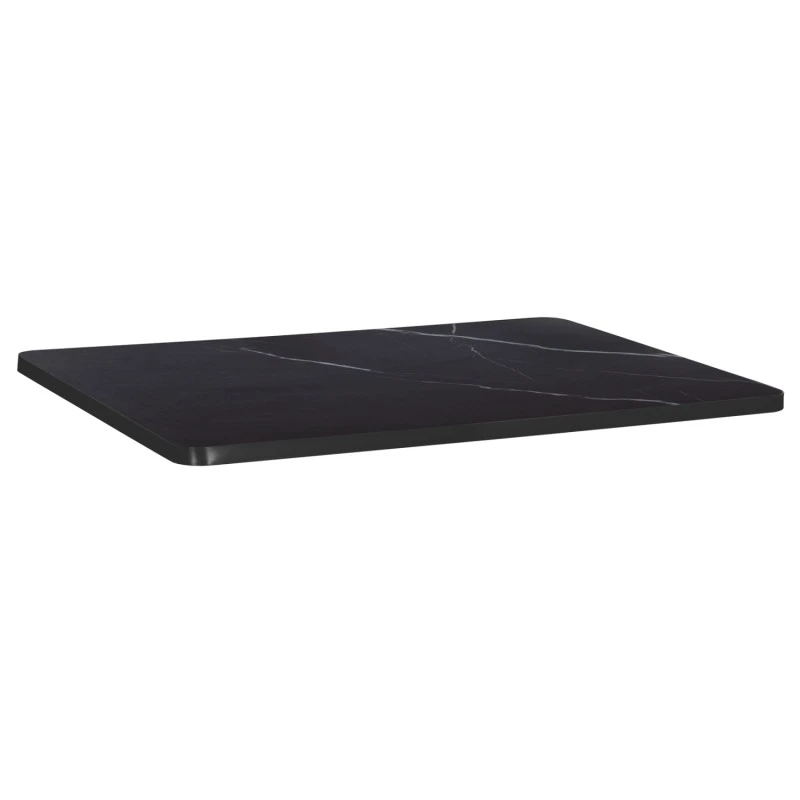 ΕΠΙΦΑΝΕΙΑ ΤΡΑΠΕΖΙΟΥ SINTERED STONE HM6656.03 BLACK MARBLE-ΠΛΑΙΣΙΟ ALU ΜΑΥΡΟ 120x80εκ.