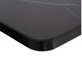 ΕΠΙΦΑΝΕΙΑ ΤΡΑΠΕΖΙΟΥ SINTERED STONE HM6656.03 BLACK MARBLE-ΠΛΑΙΣΙΟ ALU ΜΑΥΡΟ 120x80εκ.