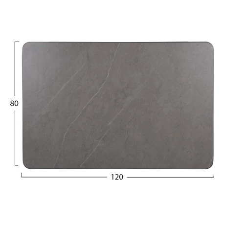 ΕΠΙΦΑΝΕΙΑ ΤΡΑΠΕΖΙΟΥ SINTERED STONE HM6656.05 GREY MARBLE--ΠΛΑΙΣΙΟ ALU ΓΚΡΙ 120x80εκ.