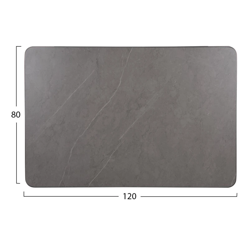 ΕΠΙΦΑΝΕΙΑ ΤΡΑΠΕΖΙΟΥ SINTERED STONE HM6656.05 GREY MARBLE--ΠΛΑΙΣΙΟ ALU ΓΚΡΙ 120x80εκ.
