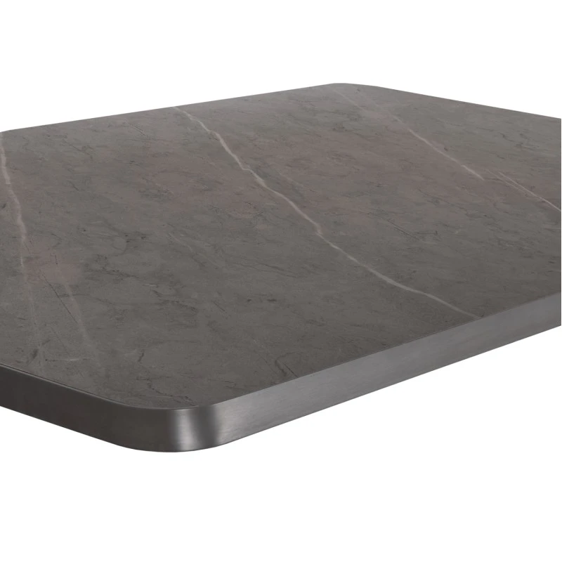 ΕΠΙΦΑΝΕΙΑ ΤΡΑΠΕΖΙΟΥ SINTERED STONE HM6656.05 GREY MARBLE--ΠΛΑΙΣΙΟ ALU ΓΚΡΙ 120x80εκ.