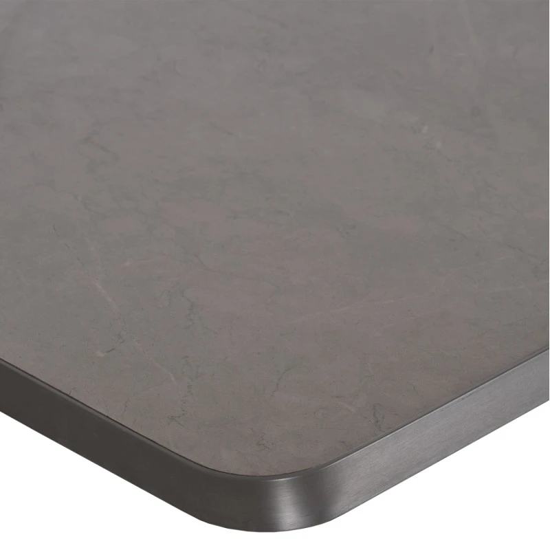 ΕΠΙΦΑΝΕΙΑ ΤΡΑΠΕΖΙΟΥ SINTERED STONE HM6656.05 GREY MARBLE--ΠΛΑΙΣΙΟ ALU ΓΚΡΙ 120x80εκ.