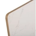 ΕΠΙΦΑΝΕΙΑ ΤΡΑΠΕΖΙΟΥ SINTERED STONE HM6656.12 WHITE MARBLE-ΠΛΑΙΣΙΟ ALU ΧΡΥΣΟ 120x80εκ.