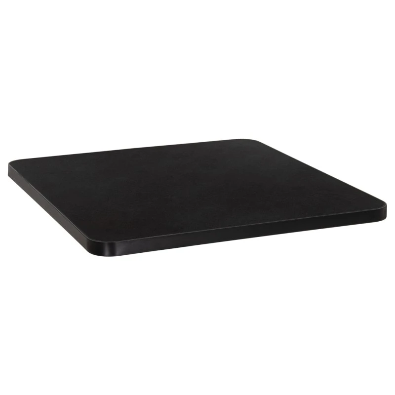 ΕΠΙΦΑΝΕΙΑ ΤΡΑΠΕΖΙΟΥ SINTERED STONE ΤΕΤΡΑΓΩΝΗ HM6654.01 ΜΑΥΡΗ ΜΕ ΠΛΑΙΣΙΟ ALU ΜΑΥΡΟ 70x70εκ.