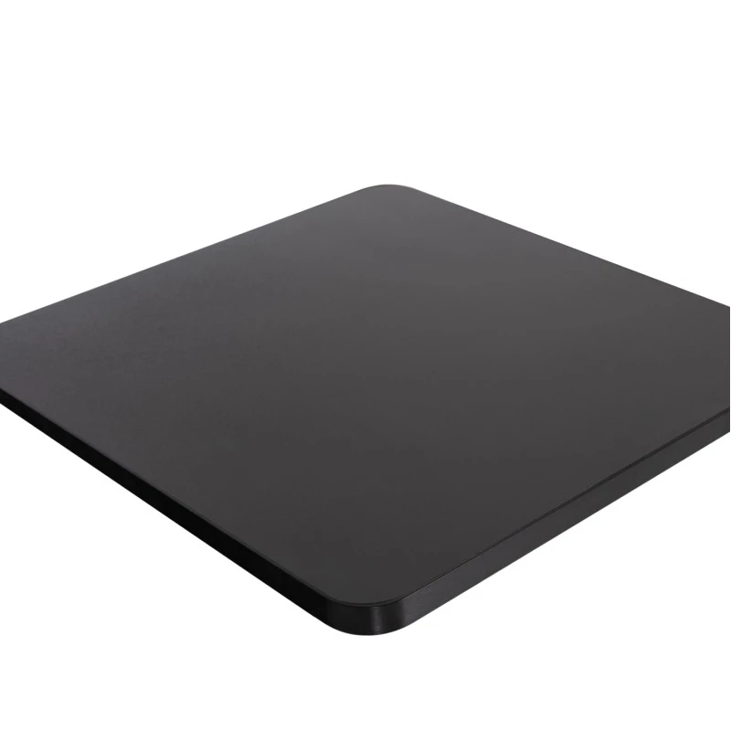 ΕΠΙΦΑΝΕΙΑ ΤΡΑΠΕΖΙΟΥ SINTERED STONE ΤΕΤΡΑΓΩΝΗ HM6654.01 ΜΑΥΡΗ ΜΕ ΠΛΑΙΣΙΟ ALU ΜΑΥΡΟ 70x70εκ.