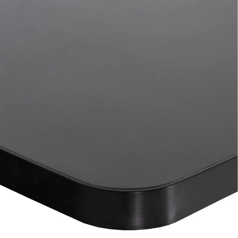 ΕΠΙΦΑΝΕΙΑ ΤΡΑΠΕΖΙΟΥ SINTERED STONE ΤΕΤΡΑΓΩΝΗ HM6654.01 ΜΑΥΡΗ ΜΕ ΠΛΑΙΣΙΟ ALU ΜΑΥΡΟ 70x70εκ.