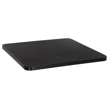 ΕΠΙΦΑΝΕΙΑ ΤΡΑΠΕΖΙΟΥ SINTERED STONE ΤΕΤΡΑΓΩΝΗ HM6655.01 ΜΑΥΡΗ ΜΕ ΠΛΑΙΣΙΟ ALU ΜΑΥΡΟ 80x80εκ.