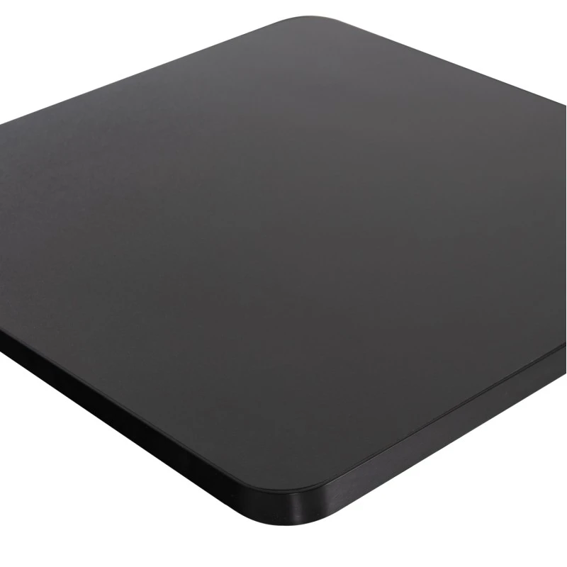 ΕΠΙΦΑΝΕΙΑ ΤΡΑΠΕΖΙΟΥ SINTERED STONE ΤΕΤΡΑΓΩΝΗ HM6655.01 ΜΑΥΡΗ ΜΕ ΠΛΑΙΣΙΟ ALU ΜΑΥΡΟ 80x80εκ.
