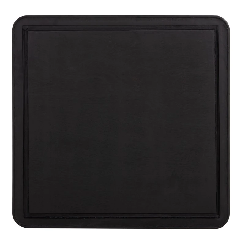 ΕΠΙΦΑΝΕΙΑ ΤΡΑΠΕΖΙΟΥ SINTERED STONE ΤΕΤΡΑΓΩΝΗ HM6655.01 ΜΑΥΡΗ ΜΕ ΠΛΑΙΣΙΟ ALU ΜΑΥΡΟ 80x80εκ.