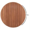 ΕΠΙΦΑΝΕΙΑ ΤΡΑΠΕΖΙΟΥ ΣΤΡΟΓΓΥΛΗ HM18132 ΞΥΛΟ TEAK--ΦΥΣΙΚΟ Φ60x4(πάχος)εκ.