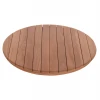 ΕΠΙΦΑΝΕΙΑ ΤΡΑΠΕΖΙΟΥ ΣΤΡΟΓΓΥΛΗ HM18132 ΞΥΛΟ TEAK--ΦΥΣΙΚΟ Φ60x4(πάχος)εκ.