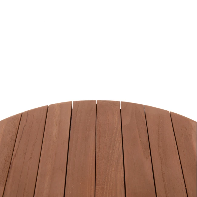 ΕΠΙΦΑΝΕΙΑ ΤΡΑΠΕΖΙΟΥ ΣΤΡΟΓΓΥΛΗ HM18132 ΞΥΛΟ TEAK--ΦΥΣΙΚΟ Φ60x4(πάχος)εκ.