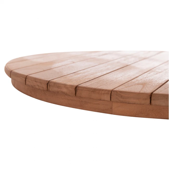 ΕΠΙΦΑΝΕΙΑ ΤΡΑΠΕΖΙΟΥ ΣΤΡΟΓΓΥΛΗ HM18132 ΞΥΛΟ TEAK--ΦΥΣΙΚΟ Φ60x4(πάχος)εκ.
