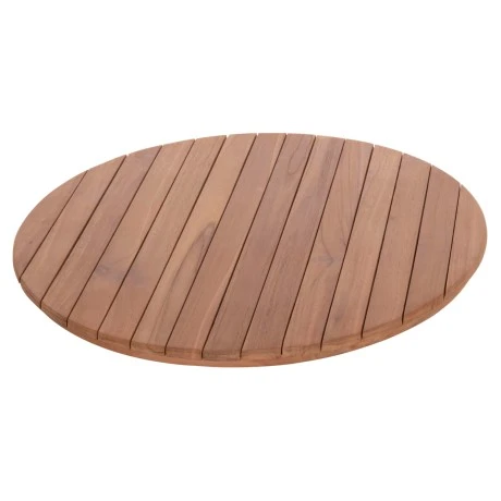 ΕΠΙΦΑΝΕΙΑ ΤΡΑΠΕΖΙΟΥ ΣΤΡΟΓΓΥΛΗ HM18133 ΞΥΛΟ TEAK--ΦΥΣΙΚΟ Φ70x4(πάχος)εκ.