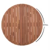 ΕΠΙΦΑΝΕΙΑ ΤΡΑΠΕΖΙΟΥ ΣΤΡΟΓΓΥΛΗ HM18133 ΞΥΛΟ TEAK--ΦΥΣΙΚΟ Φ70x4(πάχος)εκ.