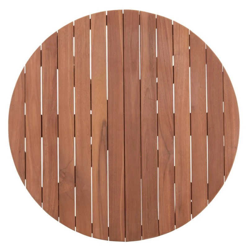 ΕΠΙΦΑΝΕΙΑ ΤΡΑΠΕΖΙΟΥ ΣΤΡΟΓΓΥΛΗ HM18133 ΞΥΛΟ TEAK--ΦΥΣΙΚΟ Φ70x4(πάχος)εκ.