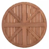 ΕΠΙΦΑΝΕΙΑ ΤΡΑΠΕΖΙΟΥ ΣΤΡΟΓΓΥΛΗ HM18133 ΞΥΛΟ TEAK--ΦΥΣΙΚΟ Φ70x4(πάχος)εκ.