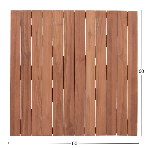 ΕΠΙΦΑΝΕΙΑ ΤΡΑΠΕΖΙΟΥ ΤΕΤΡΑΓΩΝΗ HM18135 ΞΥΛΟ TEAK--ΦΥΣΙΚΟ 60x60x4(πάχος)εκ.