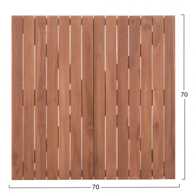 ΕΠΙΦΑΝΕΙΑ ΤΡΑΠΕΖΙΟΥ ΤΕΤΡΑΓΩΝΗ HM18136 ΞΥΛΟ TEAK--ΦΥΣΙΚΟ 70x70x4(πάχος)εκ.