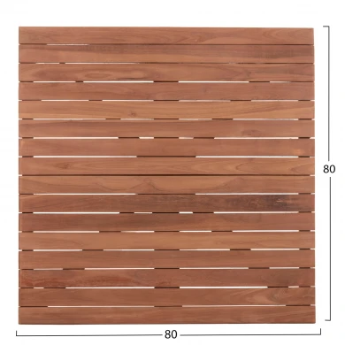 ΕΠΙΦΑΝΕΙΑ ΤΡΑΠΕΖΙΟΥ ΤΕΤΡΑΓΩΝΗ HM18137 ΞΥΛΟ TEAK--ΦΥΣΙΚΟ 80x80x4(πάχος)εκ.
