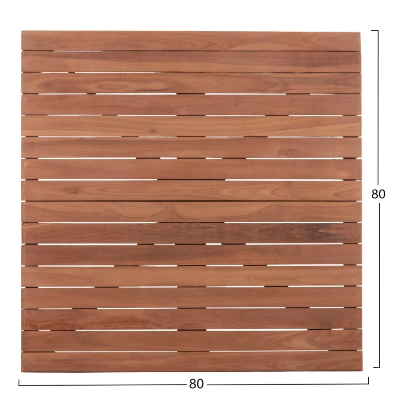 ΕΠΙΦΑΝΕΙΑ ΤΡΑΠΕΖΙΟΥ ΤΕΤΡΑΓΩΝΗ HM18137 ΞΥΛΟ TEAK--ΦΥΣΙΚΟ 80x80x4(πάχος)εκ.
