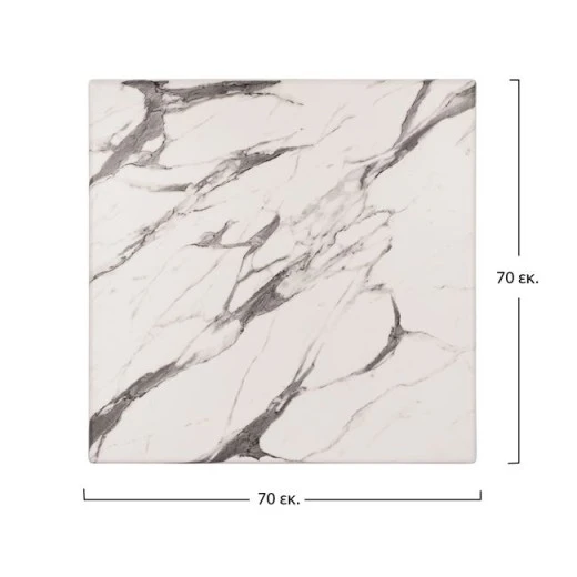 ΕΠΙΦΑΝΕΙΑ ΤΡΑΠΕΖΙΟΥ WERZALIT 70Χ70Χ3.5εκ. MARBLE WHITE-GREY 5657 HM5230.11