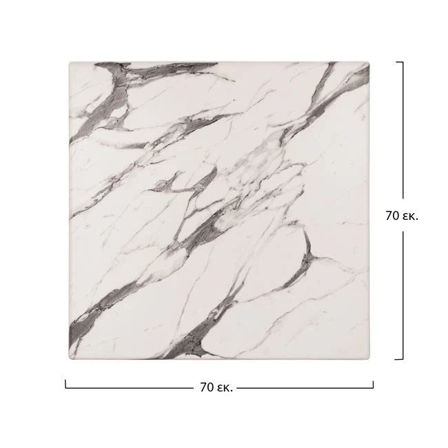 ΕΠΙΦΑΝΕΙΑ ΤΡΑΠΕΖΙΟΥ WERZALIT 70Χ70 MARBLE WHITE-GREY 5657 HM5230.11