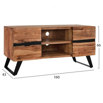 ΕΠΙΠΛΟ TV ALICIA ΜΑΣΙΦ ΞΥΛΟ ΑΚΑΚΙΑΣ ΦΥΣΙΚΟ HM8174.11 160x43x66Y εκ.