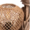 ΕΠΙΤΡΑΠΕΖΙΟ ΔΙΑΚΟΣΜΗΤΙΚΟ ΦΩΤΙΣΤΙΚΟ ASHIN HM4438 DRIFTWOOD--RATTAN 30x30x49Υεκ.