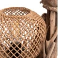 ΕΠΙΤΡΑΠΕΖΙΟ ΔΙΑΚΟΣΜΗΤΙΚΟ ΦΩΤΙΣΤΙΚΟ ASHIN HM4438 DRIFTWOOD--RATTAN 30x30x49Υεκ.