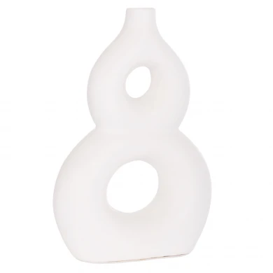 ΕΠΙΤΡΑΠΕΖΙΟ ΔΙΑΚΟΣΜΗΤΙΚΟ ΒΑΖΟ FIORIN HM4666.02S ΤΕΡΑΚΟΤΑ ΣΕ ΛΕΥΚΟ--21x7.5x31Υεκ.